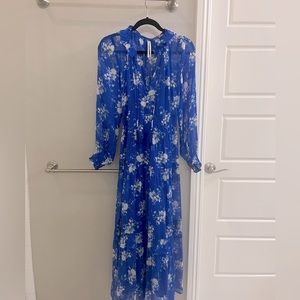 Chiffon Printed Maxi Dress by Anthropologie Sapphire